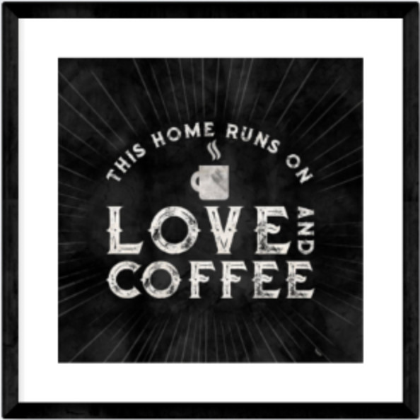 Dekorasi Dinding Kitchen Bingkai Frame Lukisan Estetik Interior Minimalis - Coffee Humor black VI-Lo
