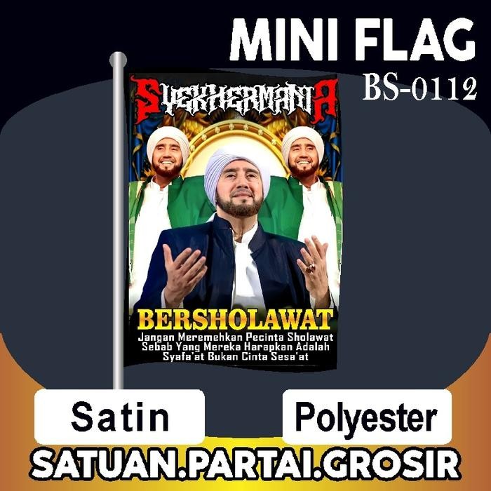 Bendera Syekhermania Community Hitam Emas / Umbul Umbul Syekhermania Terlaris