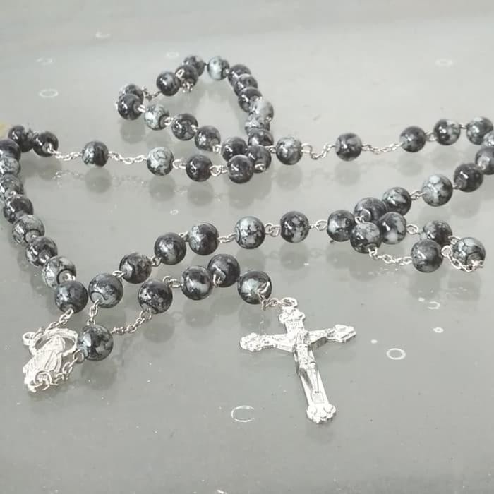 Kalung Rosario Batu Alam Pacitan rxbp8 warna merah