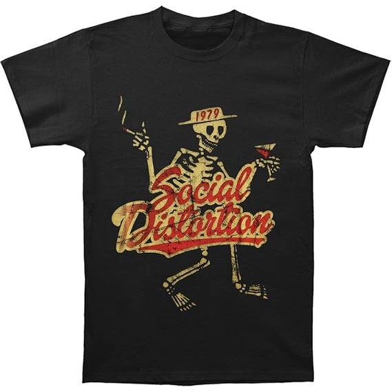 Kaos Pria Social Distortion Vintage 1979 Hitam