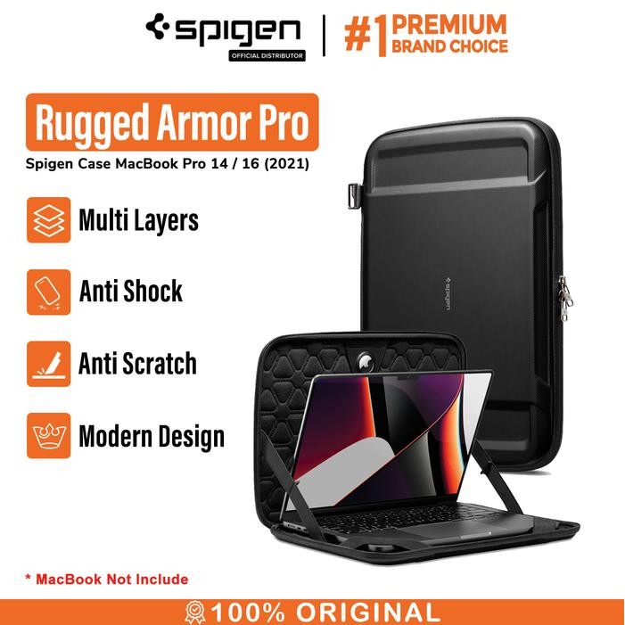 Tas Laptop Macbook 14/16 2021 Spigen Rugged Armor Sleeve Case