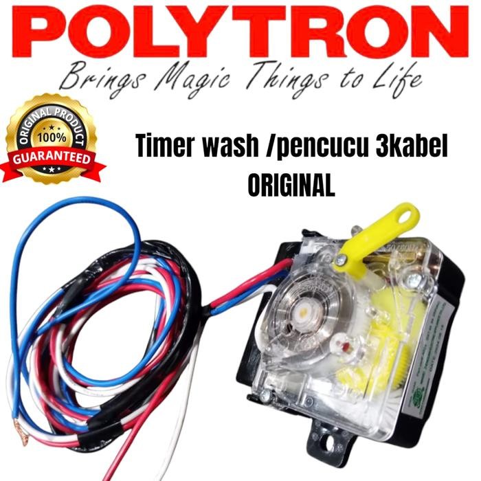 TERBARU ORIGINAL TIMER MESIN CUCI POLYTRON TIMER PENCUCI TIMER WASH MESIN CUCI POLYTRON DUA TABUNG