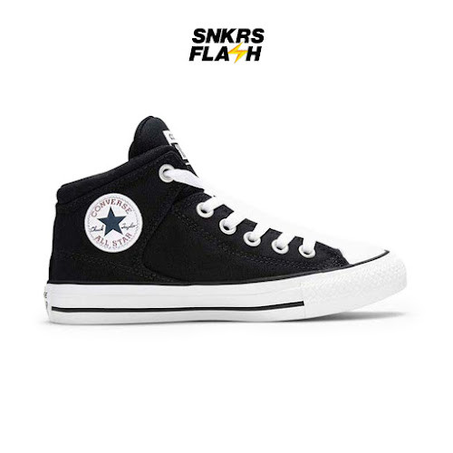 CONVERSE Ct As Hi Street Black White Sepatu Sneakers Pria - 151041C - Size 42