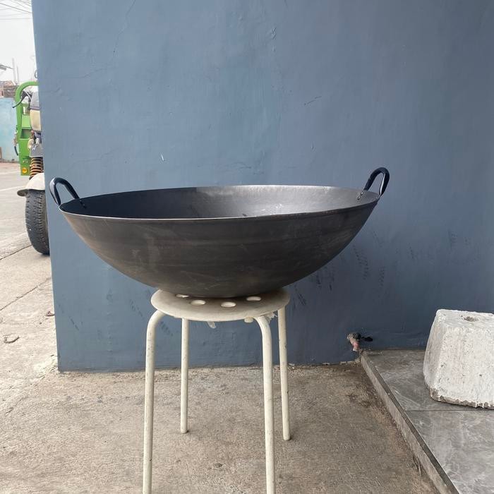 PREMIUM WAJAN BAJA HITAM WOK CARBON STEEL 60CM