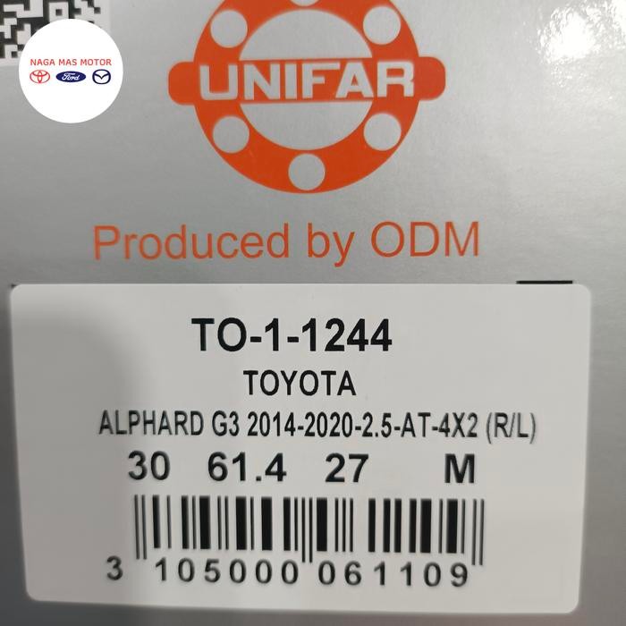 As Roda Luar Cv Joint Outer Alphard Vellfire 2500Cc Agh30