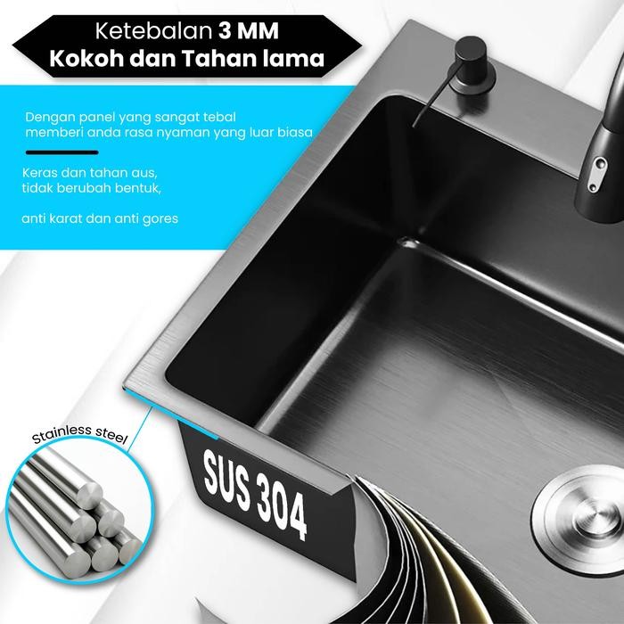 PREMIUM Kitchen Sink / Bak Cuci Piring ROSE GOLD VELAR 8143 2 Lubang X-LARGE
