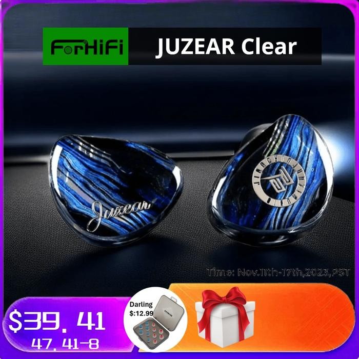 JUZEAR Clear 10mm LCP 1DD HiFi IEMs Dynamic In Ear Earphone DJ