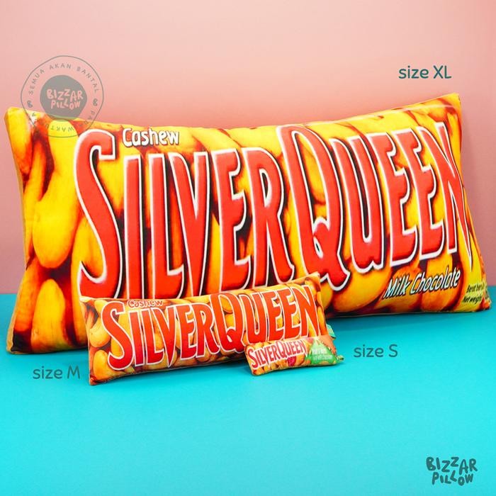 Bantal Coklat Batang Silverqueen Super Jumbo size XL