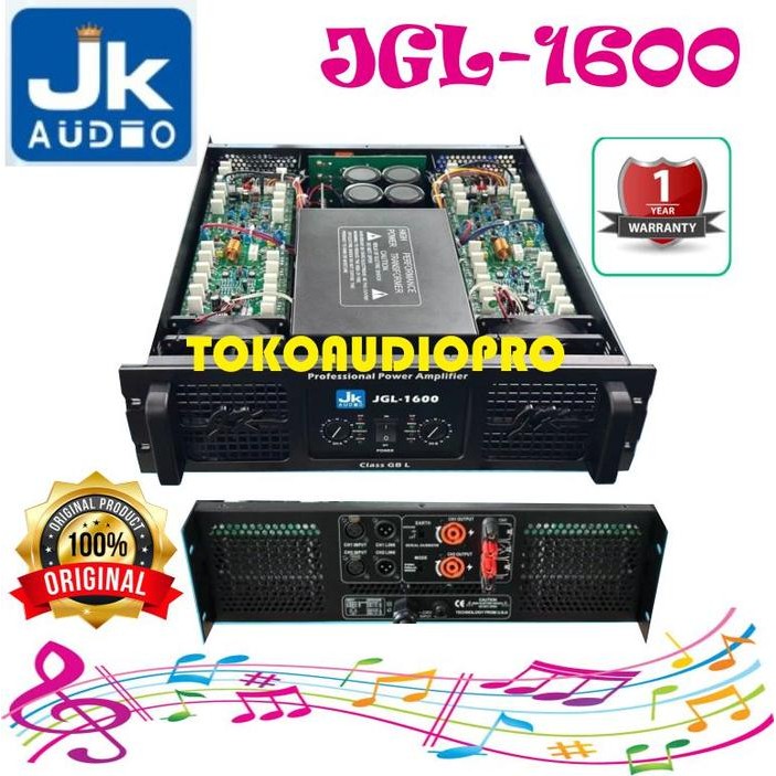 Jk Audio Jgl-1600 2-Annel Power Amplifier Jk Audio Jgl1600