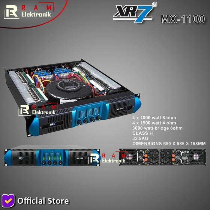Power Ampli Amplifier Xr7 Mx1100 / Mx 1100 / Mx-1100 Class H 4 Annel
