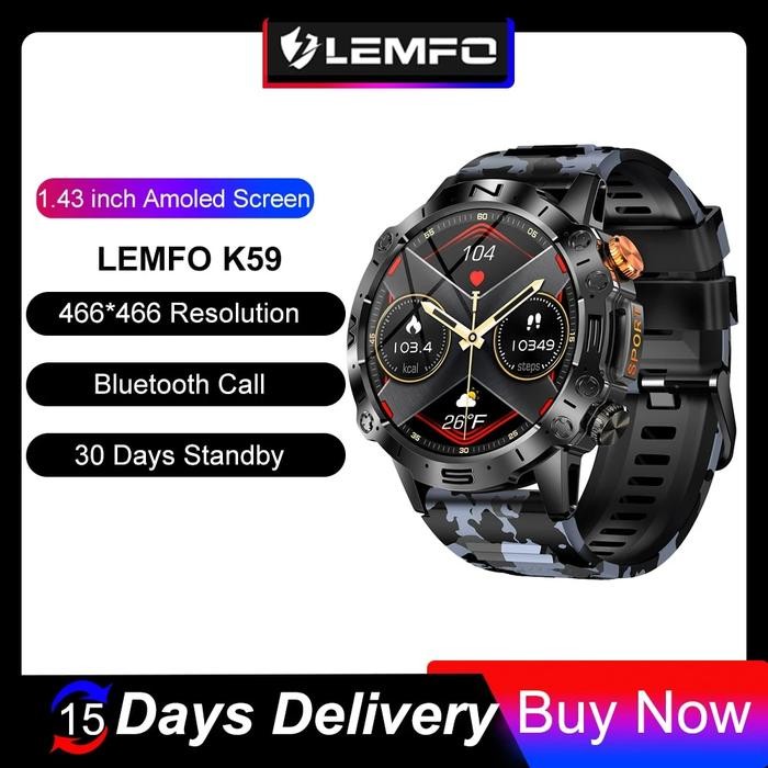 LEMFO K59 Smartwatch Men Bluetooth Call Outdoor Sport Waterproof
