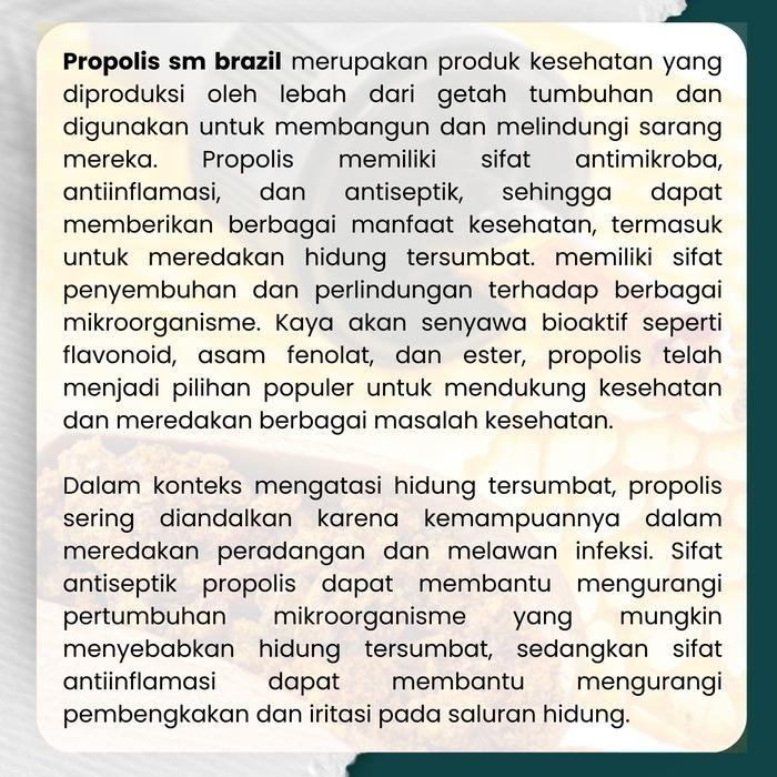 Tetes Hidung Tersumbat, Polip Hidung Herbal - Propolis Sm