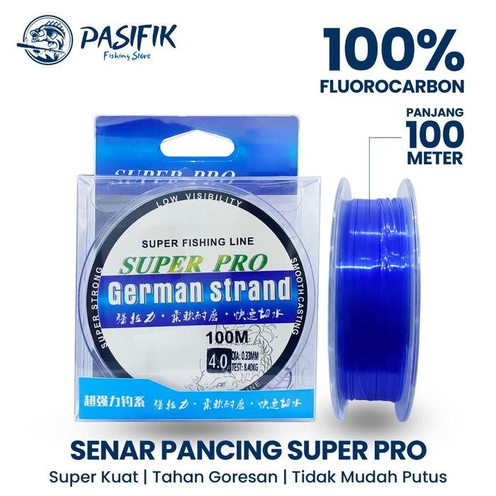 Fishing Store Senar Pancing Germany Fishing Line 100M Senar Premium Blue Invisible Dengan Bahan