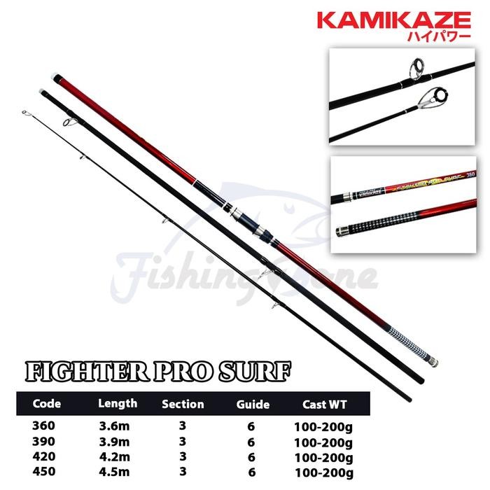 Kamikaze FIGHTER PRO SURF Rod 3 Sec Joran sambung 3 Pasiran / Tebing