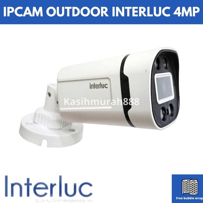 Ipcam Outdoor Colorvu 4MP Interluc - Cctv Ipcam Interluc 4MP Colorvu