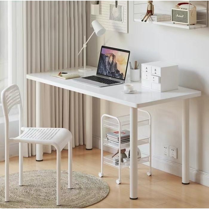 Fu Meja Kantor Sederhana 80Cm Meja Komputer Meja Belajar Meja Kaki Bulat Meja Makan Meja Sederhana