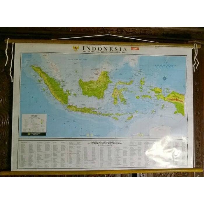

TERBARU!!! PETA INDONESIA NKRI GULUNG BINGKAI KAYU READY