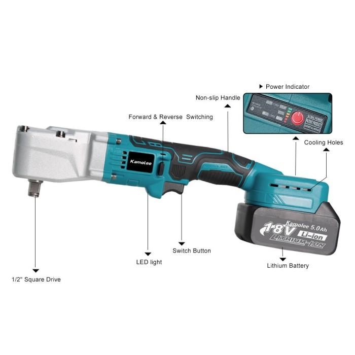 Ratchet Wrench 3/8 Inch Cordless Kamolee / Ratchet Wrench 1/2 Inch Cordless - Kunci pas ratchet 1000