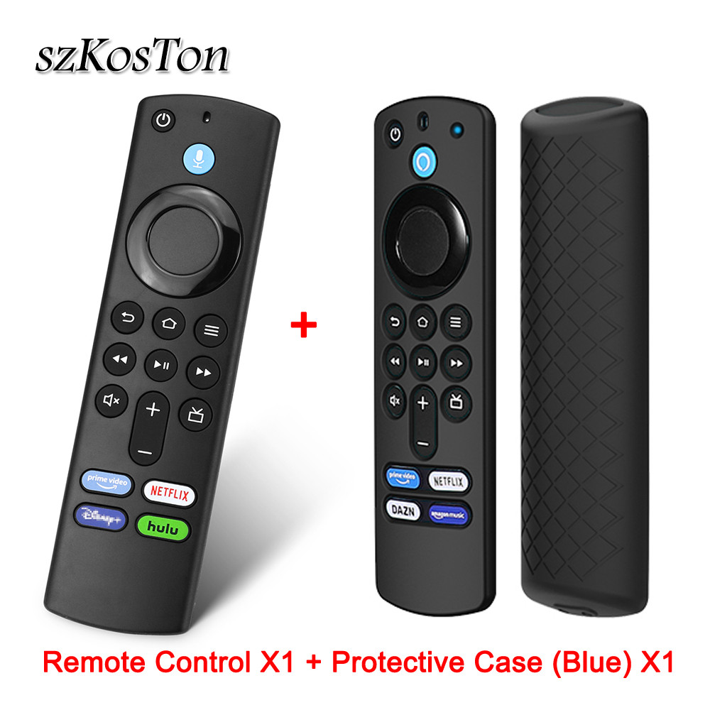 Remote Controller and Soft Silicone Case Set  for Amazon Fire TV