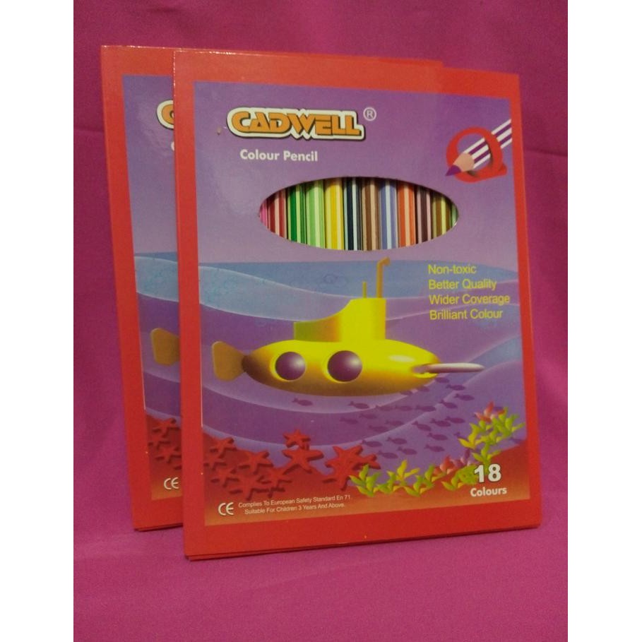 

pensil warna cadwell 18 warna bukan cron pael titi