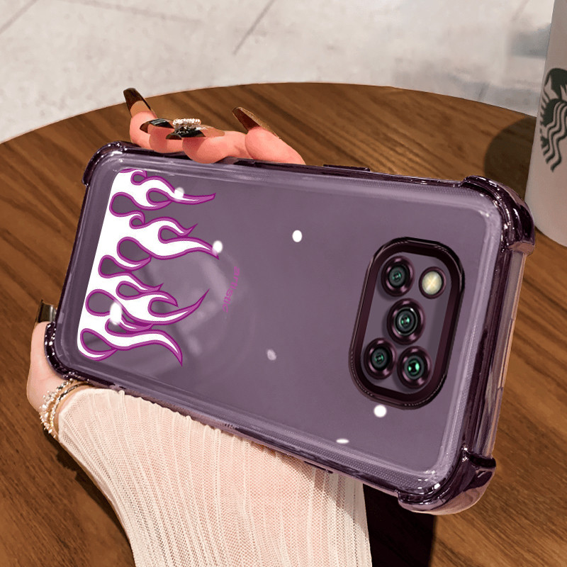 Casing Hp untuk Xiaomi POCO X3 POCO X3 NFC POCO X3 Pro Case nyala Kasing Glitter Perlindungan airbag