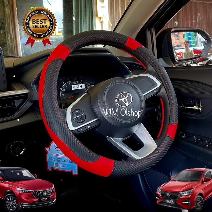 TERBARU Sarung Stir Mobil Agya - Ayla / Cover Stir Mobil Brio Satya - Brio RS