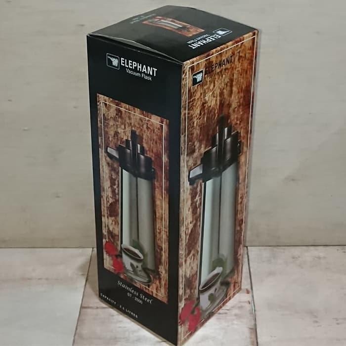 Termos/Thermos Vacuum Flask Elephant Pencet Stainless Steel St 2500 #Gratisongkir