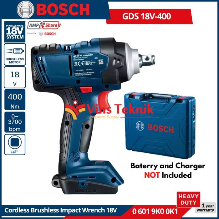 Mesin impact wrench pembuka baut GDS 18V-400 BOSCH GDS18V-400