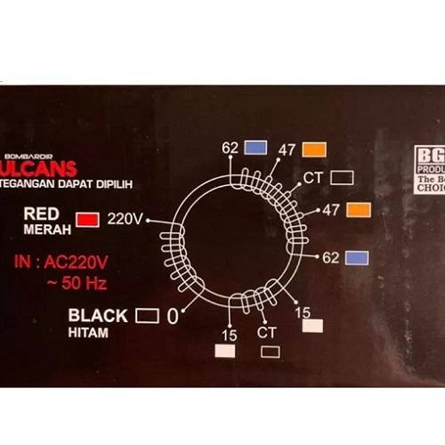 Trafo Toroid Donat 10A Ct 47V - 62V Bombardir Vulcans 10 Amper 47-62V