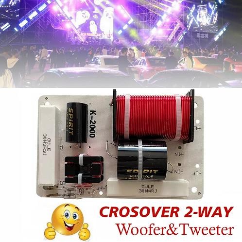 Kit Crossover 2 Way Pasif K-2000 Audio System Speaker Frequency 250W