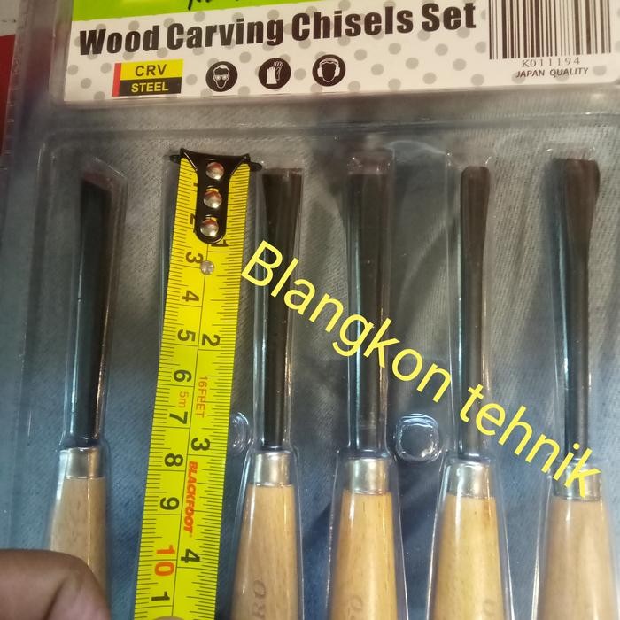 PAHAT BUBUT KAYU ATAU PISAU BUBUT KAYU 6PCS