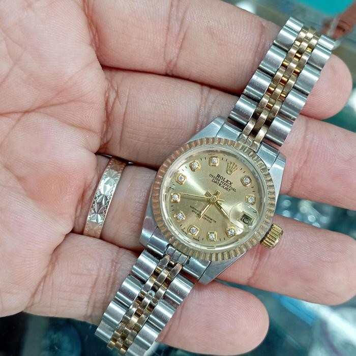 jam wanita otomatis rlx klasik stainles steel solid water resist vintage *