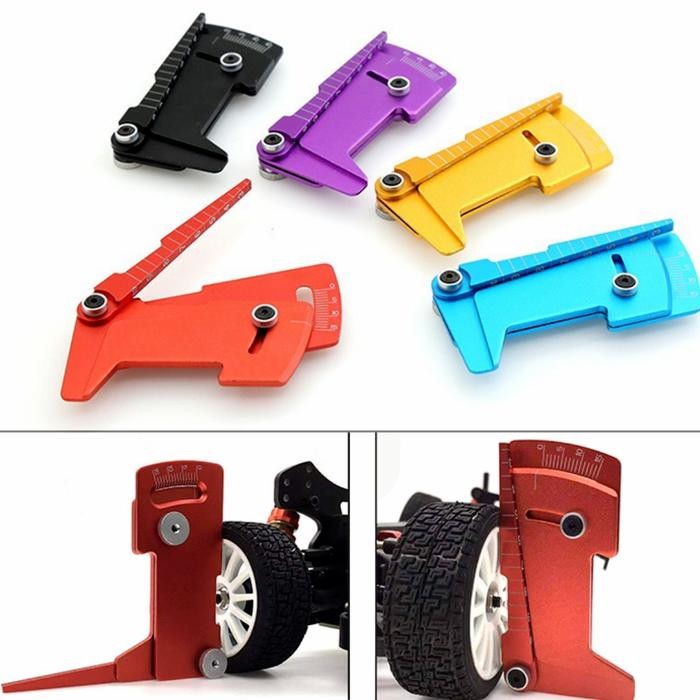 Falcon Camber Gauge Aluminium CNC Pengukur RC Car Ride Height RC Car