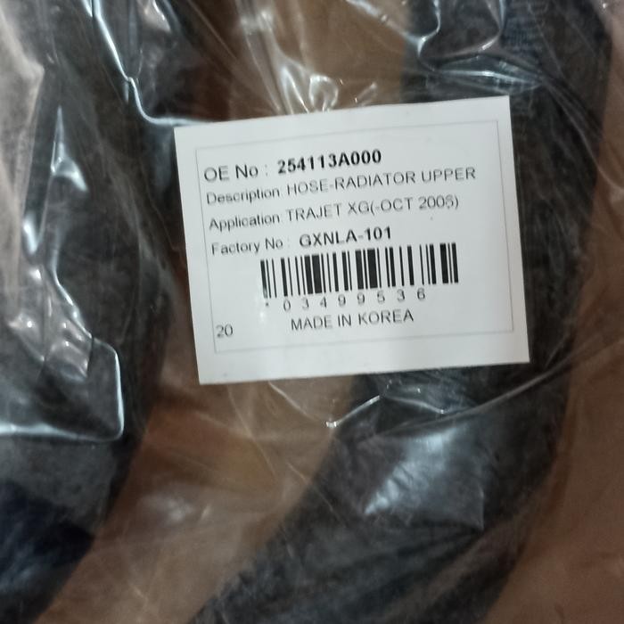 Selang Radiator Atas Hyundai Trajet 2.0Cc Selang Radiator Upper