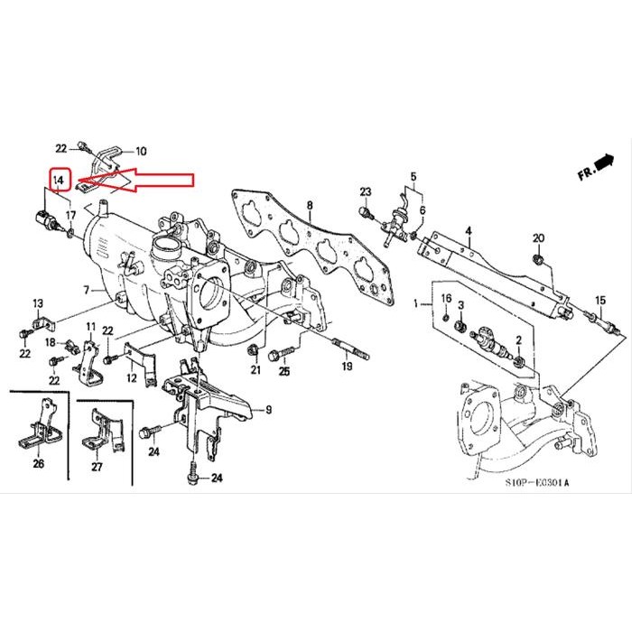 Sensor Iat Intake Air Temperatur Accord Vti Vtil 1998 1999 2000 2001