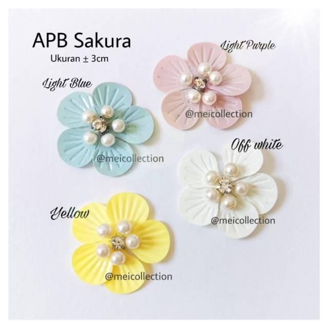 APB bunga payet bunga 3D rangkai sakura