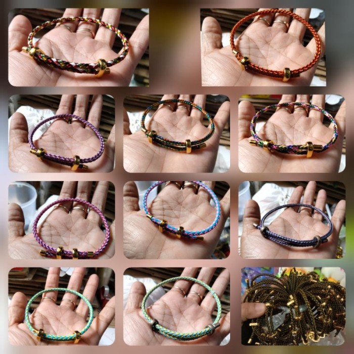 FAVORITE gelang serut 3mm mix warna