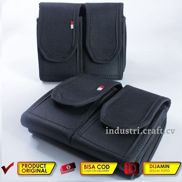FAVORITE Tempat Sarung HP Pinggang KANVAS Tas Dompet Handphone Pria