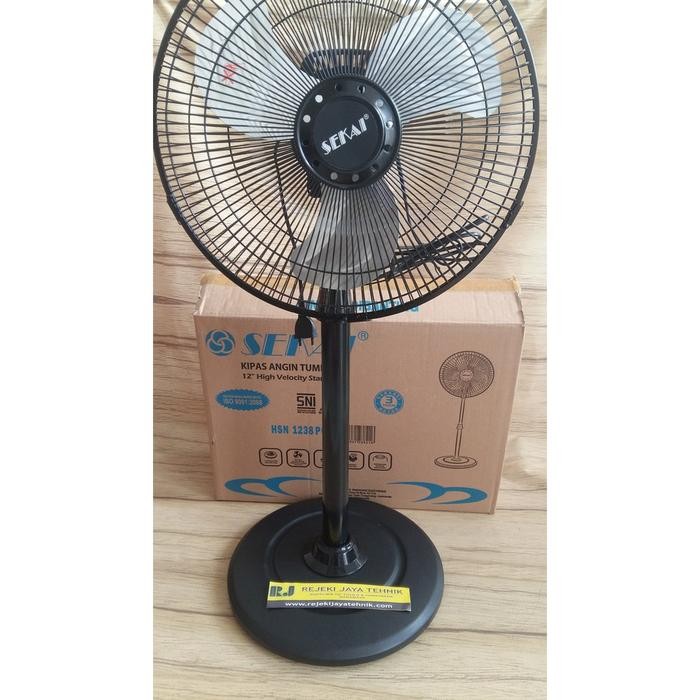 Sekai HSN1238PO Stand Fan 12 inch Kaki Bulat