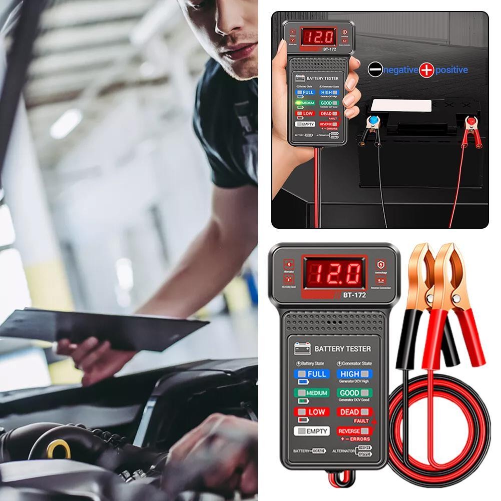 Car Battery Battery Tester Multi-function 12V Battery Start Test Auto Battery Tester Battery Capacit