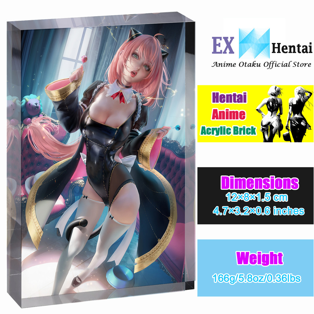 Sexy Anya Waifu Figure,Spy X Family 3D Desk Poster,Hentai Anime Acrylic Block, Collectible Gamer