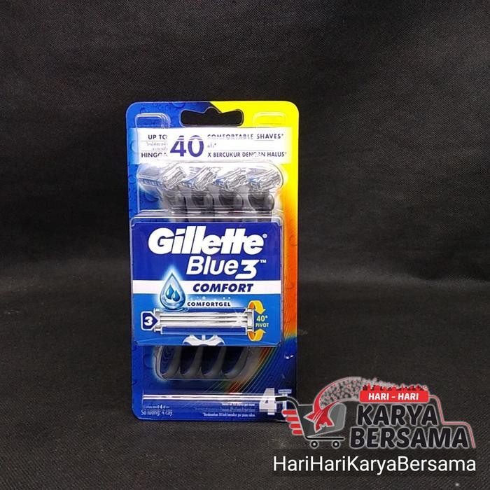 Gillette Blue-3 Comfort Pack 4'S