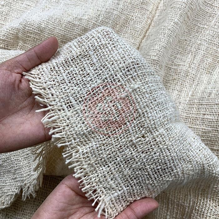 Promooo Kain Cotton Linen Slub Tumanggal Bahan home decor, taplak meja, dan handycraft