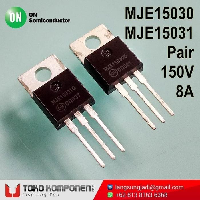 PAIR MJE15030 MJE15031 ON SEMICONDUCTOR TRANSISTOR, BJT NPN PNP MJE