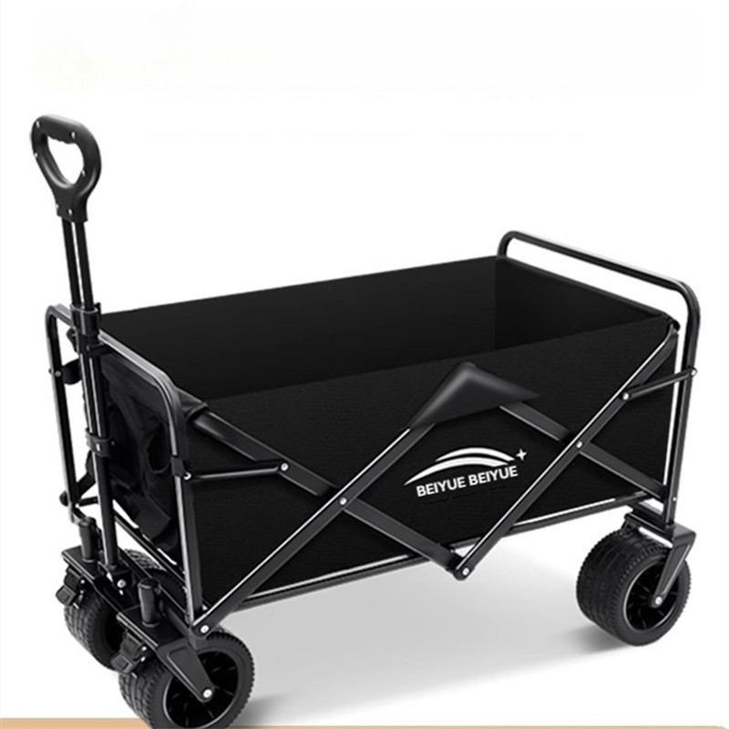Camping car outdoor foldable cart oversized camping car picnic car trailer camping handle stall