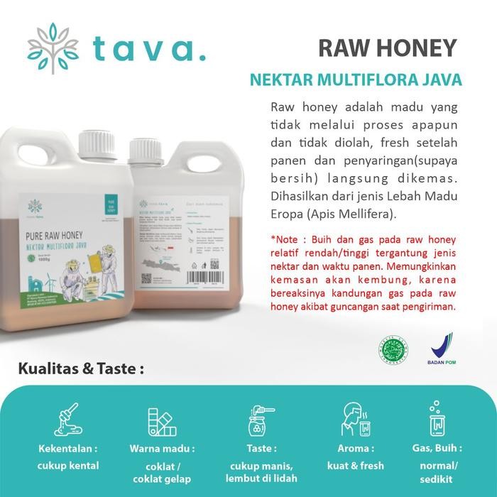 

Madu Murni Asli Tava 1Kg Nektar Multiflora Java 100% Pure Raw Honey