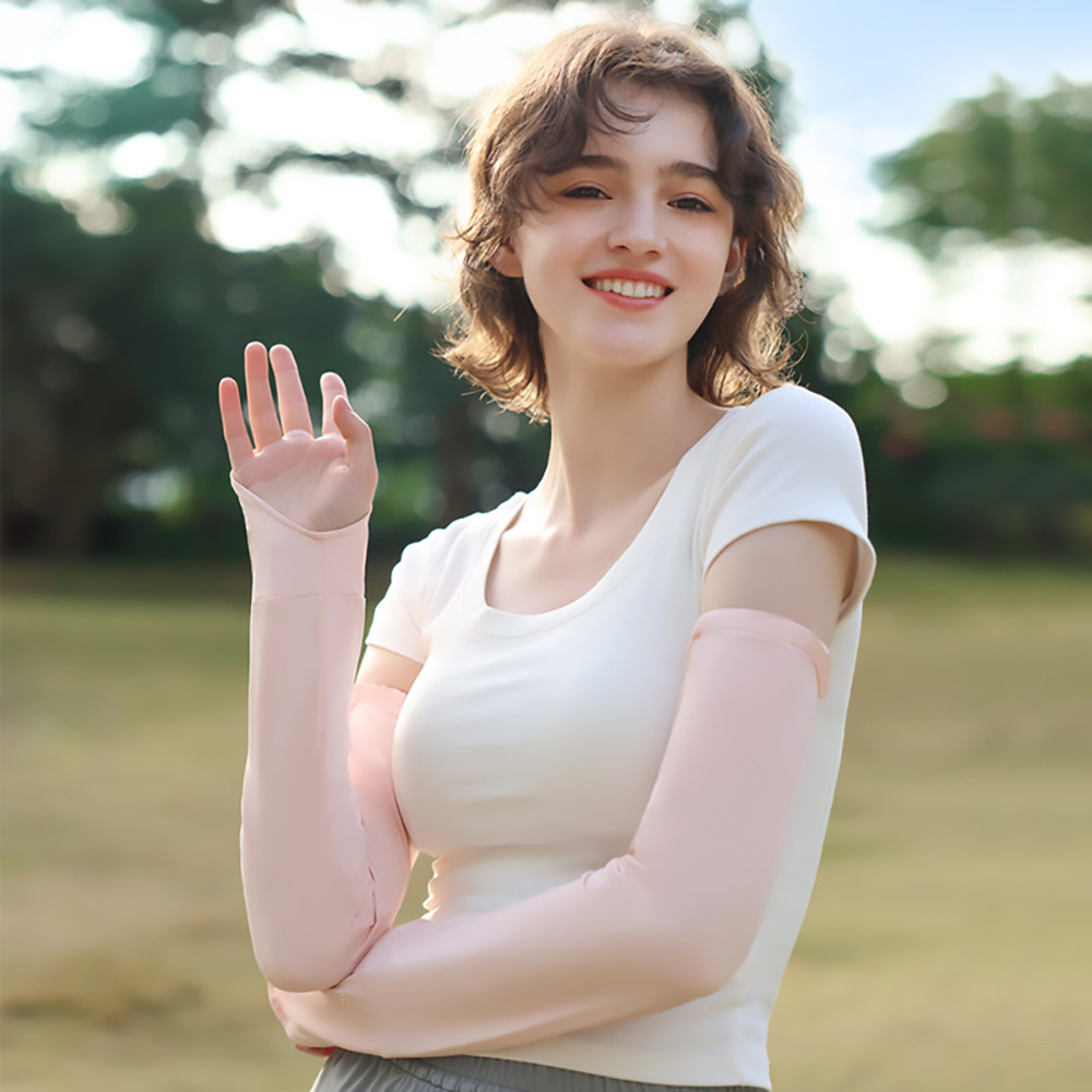 

OhSunny Sun Protection Sleeves Sunscreen Long Gloves Summer Outdoor Anti-UV Cool Feeling Cycling Arm