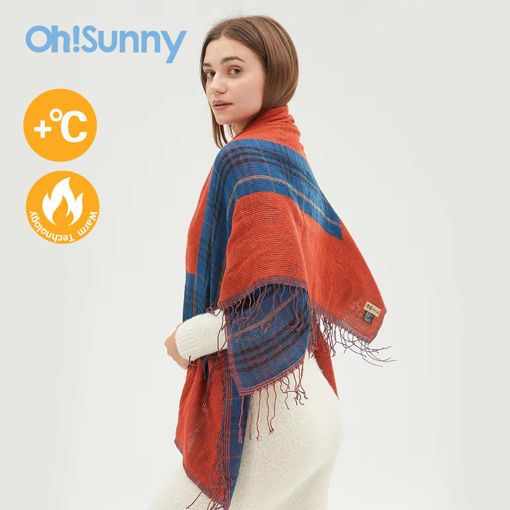 

OhSunny Winter Scarf Women Cashmere Warm Pashmina Solid Female Scarves Wraps Thick Soft Big Tassels