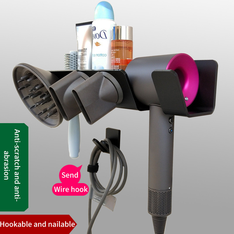 

Wall-mounted Dryer Hair Curler Storage Rack Stand For Dyson Airwrap Necessary Bathroom Holder Hair