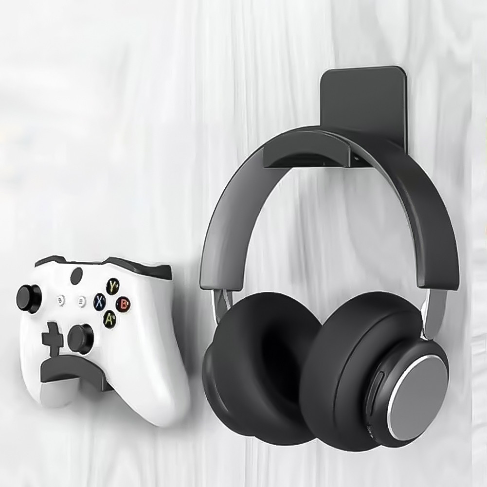 

Universal Headphone Stand Adhesive Headset Hanger Wall Mount Headphone Bracket Under Desk Gaming